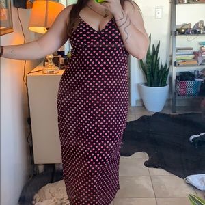 Polka dot slip dress